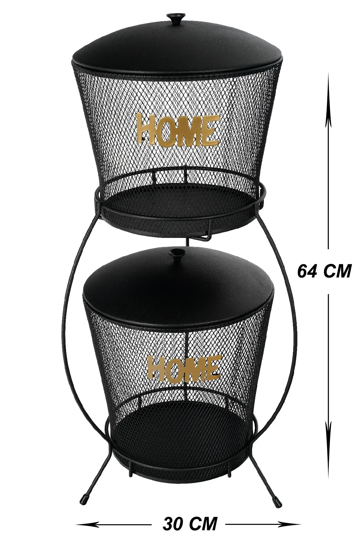 HOME ORGANİZER SEVİLYA 2 KATLI SİYAH - Görsel 2